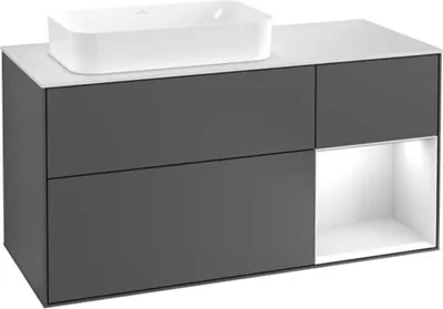 Produktbild von V&B Waschtischunterschrank Finion 120x60 cm, Rg r glo wh. Lac, si Gr m Lac