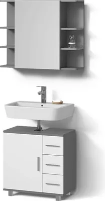 Produktbild von Badmöbel-Set Livinity Eisak Anthrazit 2 Teile, Model 52535