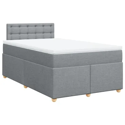 Obrázok produktu pre Boxspring posteľ s matracom bledosivá 120x200 cm látka