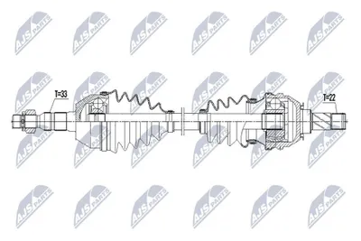 Produktbild von NTY NPW-PL-119 Antriebswelle Vorne Links für OPEL Meriva B (S10)