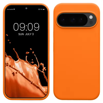 Produktbild von kwmobile Handyhülle für Google Pixel 10 / Pixel 10 Pro Hülle - Case Silikon - Kabelloses Laden - Schutzhülle Cover in Fruity Orange