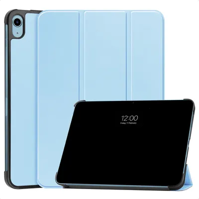 Produktbild von imoshion Dreifach-Faltbuchstütze für das Apple iPad 11 (2025) 11 Zoll (Modell A16) / iPad 10 (2022) 10,9 Zoll - Hellblau