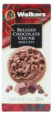 Produktbild von WALKERS SHORTBREAD, Belgian Chocolate Chunk Biscuits 150g