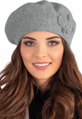 Produktbild von Vivisence damen baskenmütze eleganter wintermütze warm und gemütlich kopfbedeckung an winter und herbst warm dick strickmütze, klassisch mütze für frauen, hergestellt in der eu, grau, einheitsgröße