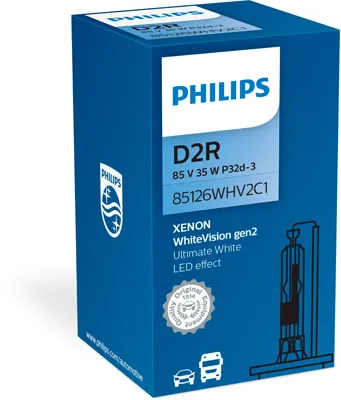 Produktbild von Philips WhiteVision Xenon gen2 85126WHV2C1 Xenon-Fahrzeugscheinwerferlampe, 35 W, 85 V, D2R, Halogen, 5000 K, 1 Stück(e)