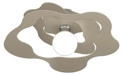 Immagine prodotto di Plafoniera Moderna Ripples Metallo Sabbia 1 Luce E27 D.50Cm