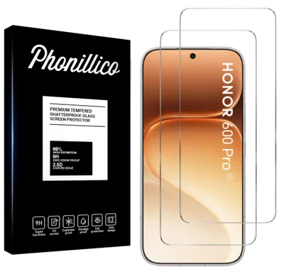 Produktbild von Hartglas für Honor 600 Pro 5G [2 Stück] Displayschutzfolie Screen Protector Film Anti-Kratzer Glas Resistant Phonillico®