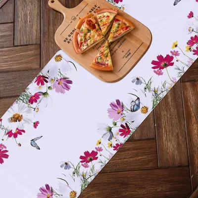 Produktbild von Elegante Tischläufer, abwaschbarer Leinenlook, 40 x 140 cm - Perfekt für Feiern und Dekoration