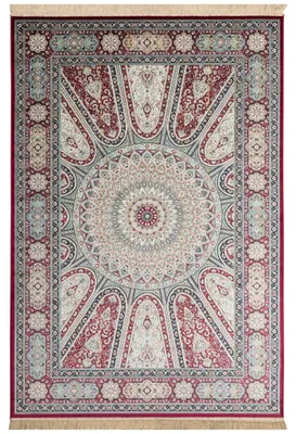 Zdjęcie produktu dla Dywan Steffensmeier z krótkim włosiem Riad | Salon | Orient | Łatwy w pielęgnacji | Ghom czerwony, rozmiar: 67 x 210 cm