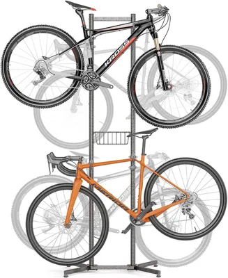 Produktbild von Fahrradständer - Fahrradlift - Rahmenmontage - für 4 Fahrräder - Kratzschutz - 75 x 61 x 210 cm - Schwarz