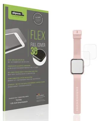 Produktbild von 2x Full Cover Schutzfolie matt für Tensky 1.85 Zoll Smartwatch Panzerfolie Anti-Shock