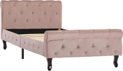 Obrázek produktu pro vidaXL Rám postele růžový samet 90x200 cm