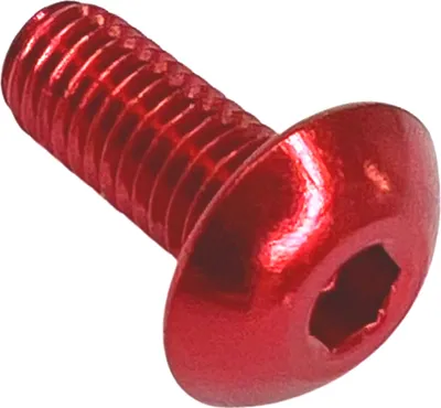 Produktbild von Alu M5x12 Linsenkopfschraube für Flaschenhalter rot