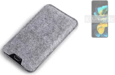 Produktbild von K-S-Trade Filz Handyhülle kompatibel mit Huawei Pocket S Schutzhülle Filztasche Filz Tasche Case Sleeve Handy Hülle Filzhülle grau