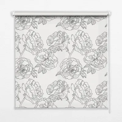 Produktbild von Innenrollo - Fensterrollo - Rollo - 130x140 cm - Rollo ohne Bohren - Sichtschutzrollo - Verdunkelungsrollo - Thermorollo - Seitenzugrollo - Wohnraumrollo - Gezeichnete Rosen