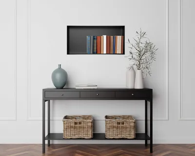 Image de Niche murale Balneo sans rebord WALL-BOX ONE NO RIM acier inoxydable 60x30x10 cm noir