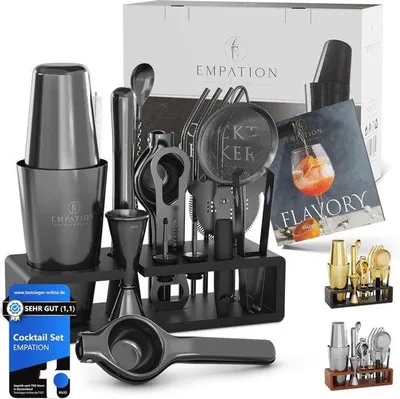 Produktbild von Cocktail-Set mit Cocktail-Shaker und Barzubehör – Ideal für Cocktails