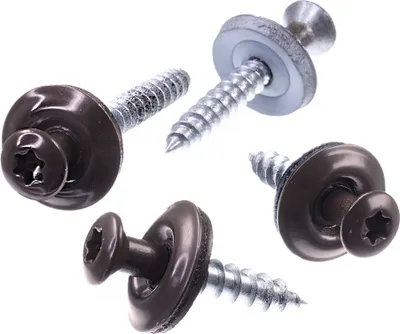 Produktbild von SECCARO Spenglerschraube 4,5 x 60 mm, RAL 8014 sepiabraun, Edelstahl A2, EPDM-Dichtscheibe 15 mm, TX / Innensechsrund, 75 Stück