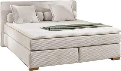 Produktbild von Boxspringbett - Beige - Cord - 180 x 200 cm