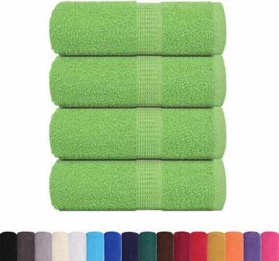 Obrázek produktu pro vidaXL Ručníky FROGN, 4 ks, jablkově zelené, 30 x 30 cm, 360 g/m²