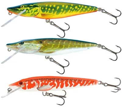 Produktbild von Salmo Pike Wobbler Hecht, Salmo Farben:Albino Pike, Länge/Gewicht/Laufverhalten/Tauchtiefe:9cm / 9g / schwimmend / 0.5-1m