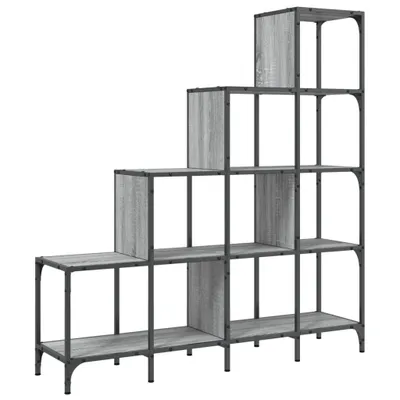 Obrázok produktu pre vidaXL Regál na knihy Grey Sonoma 122x30x132 cm Materiál na báze dreva a kovu