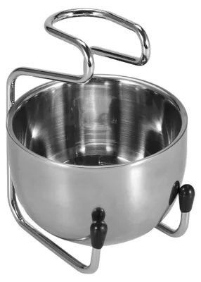 Immagine prodotto di Ciotola in acciaio inossidabile, set 2-in-1 con supporto, 1 pezzo, per la cura della barba