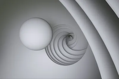 Produktbild von Muralo Fototapete 3D Effekt 400 (B) x 280 (H) cm Vlies Wand Tapete Kugeln Abstraktion 3D Optik Wohnzimmer Schlafzimmer moderne Wandbild