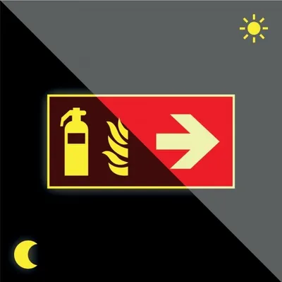 Produktbild von Schild | PERMALIGHT power langnachleuchtend Brandschutzschild Feuerlöscher re...