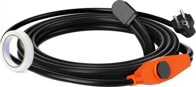 Image de Câble chauffant pour tuyaux 4m - 23W/m Traçage de tuyaux - Câble chauffant antigel avec thermostat - solution idéale pour la protection thermique en hiver