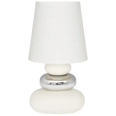 Obrázek produktu pro Näve 3045323 Látková stolní lampa ; Barva: bílá / chrom