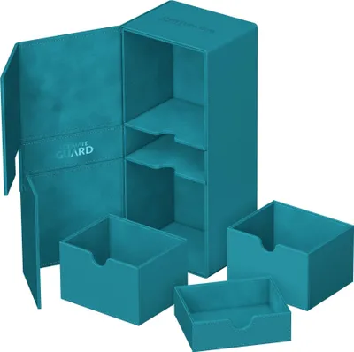Obrázek produktu pro Ultimate Guard Twin Flip`n`Tray 266+ Xenoskin Petrolblau