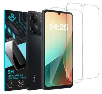 Produktbild von 2x 9H Schutzglas Displayschutzfolie für Xiaomi Redmi 13C Displayglas Displayschutz Glas Panzerfolie Schutzglasfolie