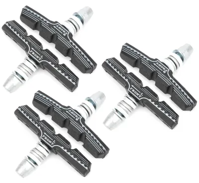 Produktbild von 3 Paar geräuscharme V-Bremsbeläge aus Gummi für Mountainbikes, Klappräder und Motocross-Räder