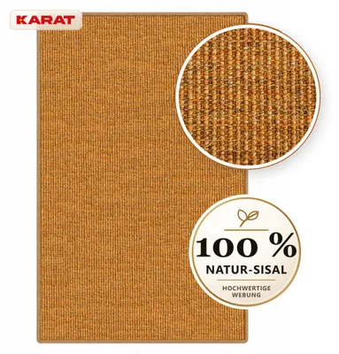 Productafbeelding van Sisal vloerkleed op maat, Goa, natuurlijke vloerkleed, gangtapijt van 100% sisal met latex rug, kurk, 40 x 450 cm