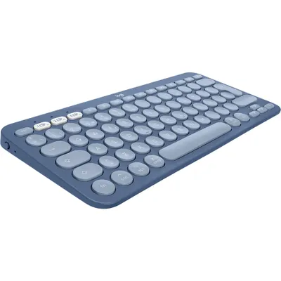Produktbild von Logitech K380 for mac, Mini, Kabellos, Bluetooth, QWERTY, Blau, Heidelbeere