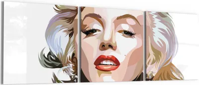 Produktbild von DEQORI Glasbild Echtglas 3x50x50 cm 'Ikone in Vektor' Wandbilder XXL groß