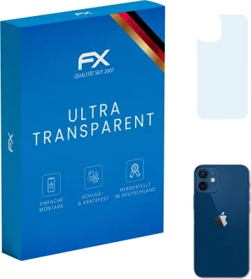Produktbild von atFoliX 4061186062486, Apple, iPhone 12mini back cover, Kratzresistent, Transparent, 3 Stück(e)