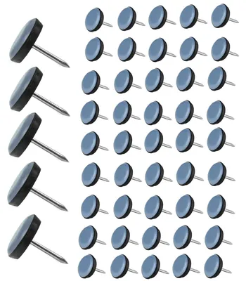 Productafbeelding van 50 Stuks Teflon Meubelglijders met Spijkers