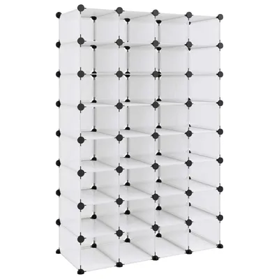 Produktbild von "WINTER SALE" Schuhregal Transparent 93x36,5x140 cm PP - Schuhregale NEU2330514