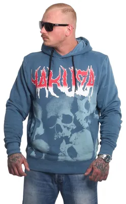 Produktbild von Yakuza Herren Battlefield Kapuzenpullover, Mallard Blue, S