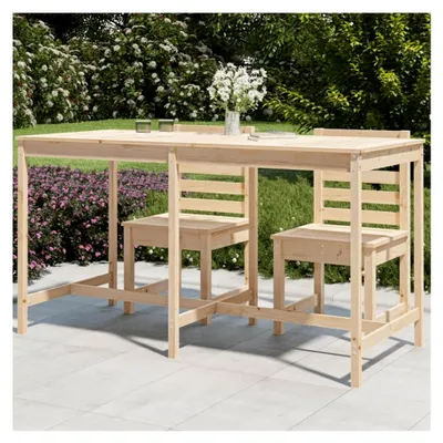 Produktbild von Gartentisch aus massivem Kiefernholz, 203,5 x 90 x 110 cm