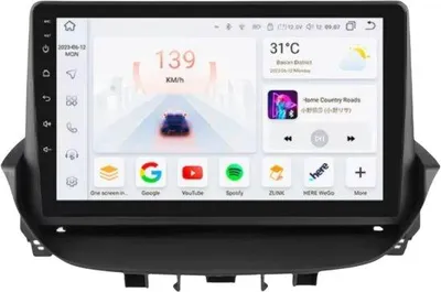Image de Autoradio avec Bluetooth et CarPlay pour Renault Laguna 2 (2001-2007) – Compatible avec Apple et Android – Système stéréo avec système de navigation – 3 Go de RAM, 32 Go de mémoire