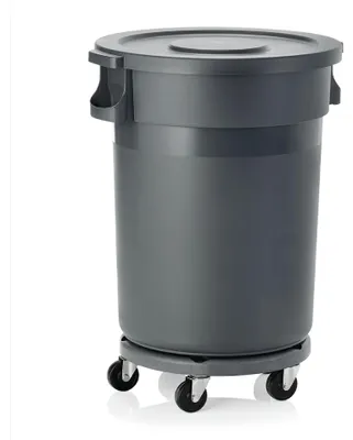 Immagine prodotto di Cestino per rifiuti con coperchio e ruote Capacità 120 litri