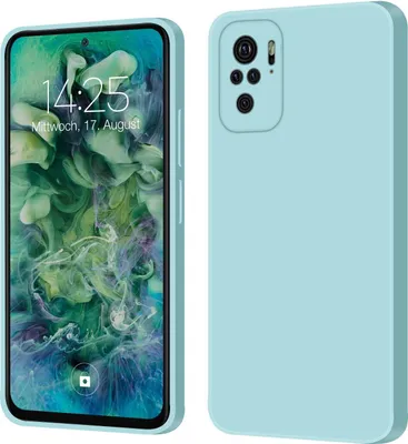Produktbild von Hülle für Xiaomi Redmi Note 10 Case Cover Bumper Silikon Softgrip Schutzhülle Farbe: Hellblau