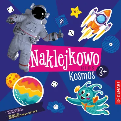 Zdjęcie produktu dla Naklejkowo Kids 3+ Kosmos - Książka z naklejkami edukacyjna dla dzieci