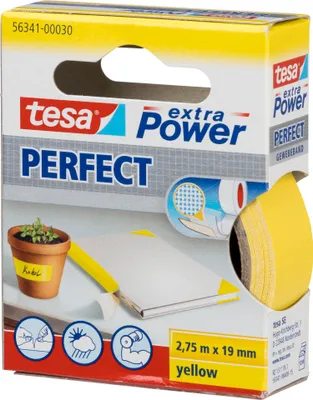 Produktbild von Tesa Gewebekleb. 2,75m x 19mm extra Power gelb 56341