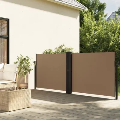 Zdjęcie produktu dla Maison Exclusive – markiza boczna rozkładana Taupe 140 x 1000 cm