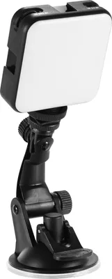 Obrázek produktu pro Andoer W64 Sada videokonferenčního osvětlení s 6W mini dvoubarevným LED světlem Vlog 2500K-6500K Stmívatelné dobíjecí 3 studené boty + přísavný držák pro notebook živé vysílání online schůzek