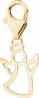 Produktbild von Gold Schutzengel Anhänger Engel mit Engelsflügel Himmel SILBER 925